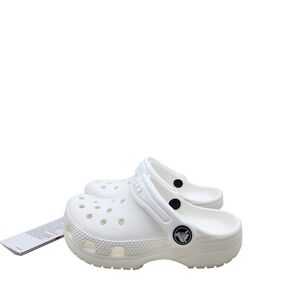Crocs Kids' Lightweight Classic Clogs White- c9